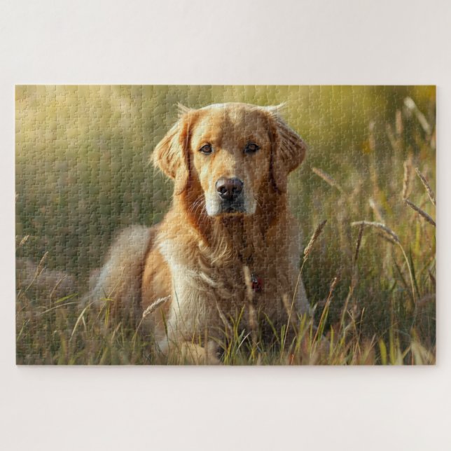 Quebra-cabeça do Golden Retriever (Horizontal)