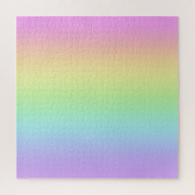 Quebra-cabeça do Gradiente do Arco-Íris Pastel Des