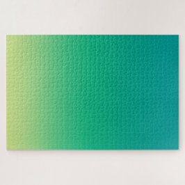 Quebra-cabeça do Gradiente Verde Azul de Vidraça J