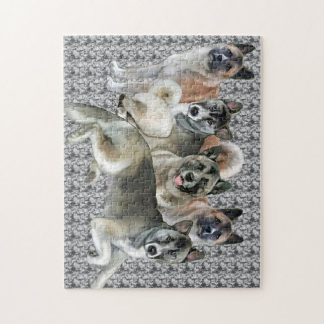 Quebra-cabeça do Grupo da Família Akita (Vertical)