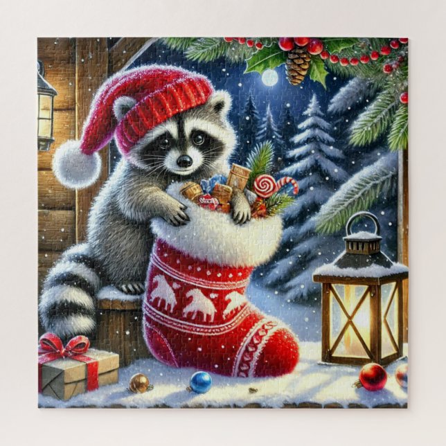 Quebra-cabeça do Guaxinim de Natal (Vertical)