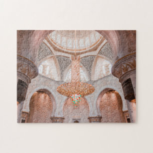 Quebra-cabeça do interior da Mesquita rosa-ornamen