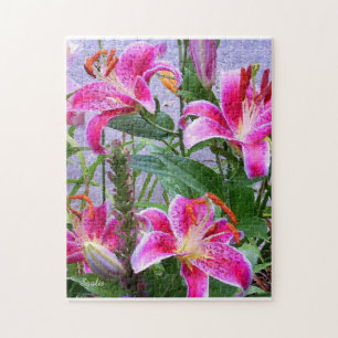 Quebra-cabeça do Jardim da Flor Asiático Pintado d