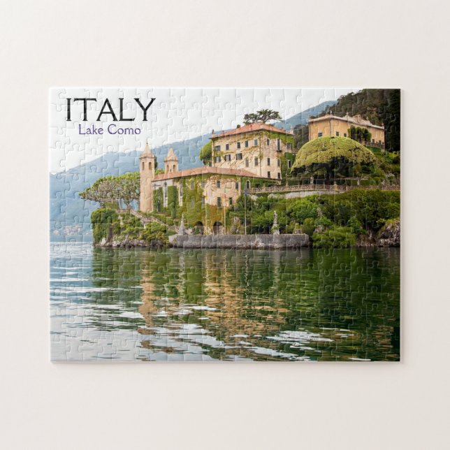 Quebra-cabeça do Lago Como Itália (Horizontal)