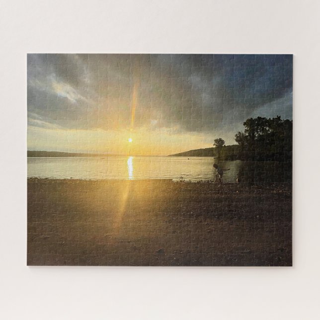 QUEBRA-CABEÇA DO LAKES FINGER CAYUGA LAKE JIGSAW (Horizontal)