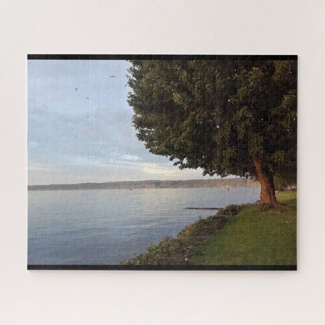QUEBRA-CABEÇA DO LAKES FINGER CAYUGA LAKE JIGSAW (Horizontal)