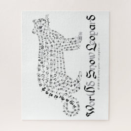 Quebra-cabeça do Leopardo da Neve do Mundo