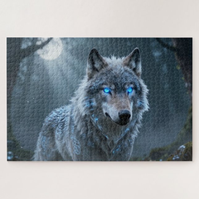 Quebra-cabeça do Lobo do Espírito Celta (Horizontal)