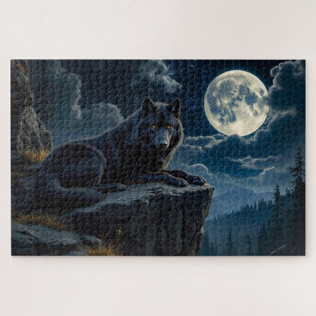 Quebra-cabeça do Lobo Negro (Horizontal)