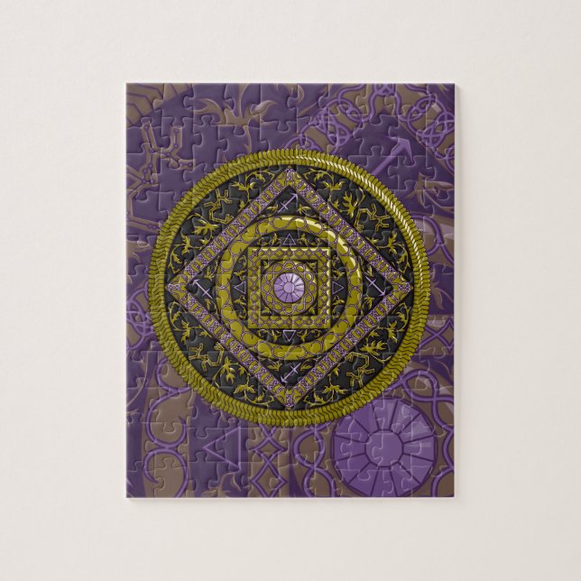 Quebra-cabeça do Mandala de Sagitário (Vertical)