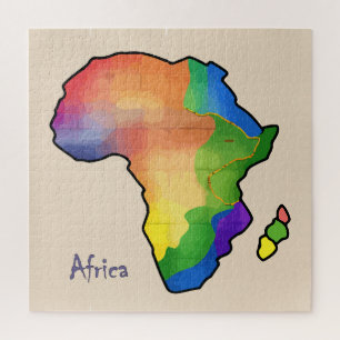 Quebra-cabeça do mapa africano