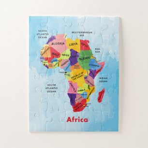 Quebra-cabeça do mapa africano Jigsera