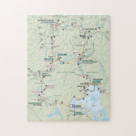 Quebra-cabeça do mapa de Yellowstone