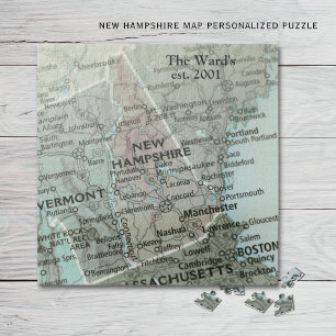 Quebra-cabeça do Mapa do Estado de New Hampshire