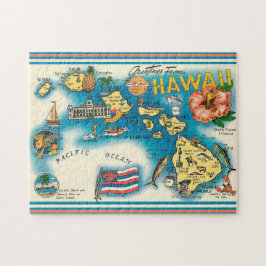 Quebra-cabeça do Mapa do Havaí 11x14