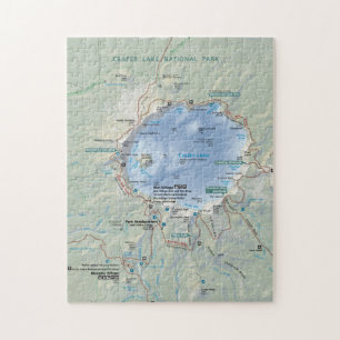 Quebra-cabeça do mapa do lago crater