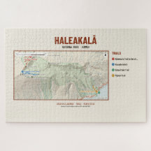 Quebra-cabeça do Mapa do Parque Nacional Haleakalā