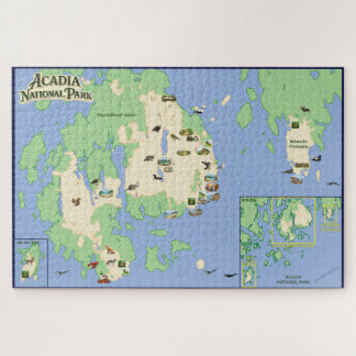 Quebra-cabeça do Mapa Ilustrado do Parque Nacional