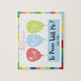 Quebra-cabeça do monograma do balão de Promposal