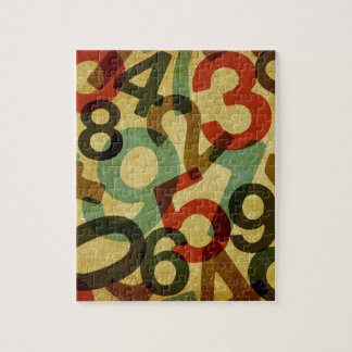 Quebra-cabeça do número do vintage