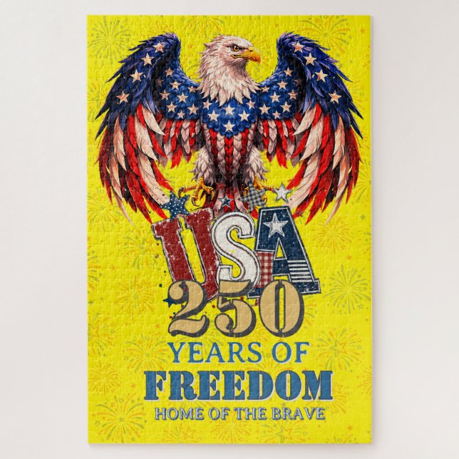 Quebra-cabeça do padrão de liberdade de 250 anos d (Vertical)