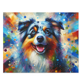 Quebra-cabeça do Pastor Australiano: Cão Aussie Bl