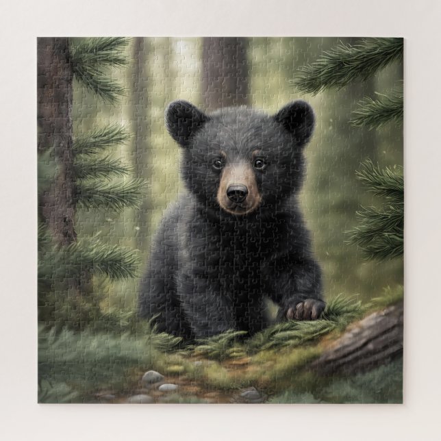 Quebra-cabeça do Pequeno Urso Negro de North Woods (Vertical)