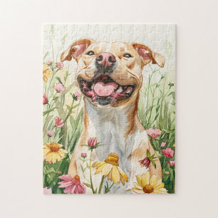 Quebra-cabeça do Pit Bull – Diversão com Cachorro