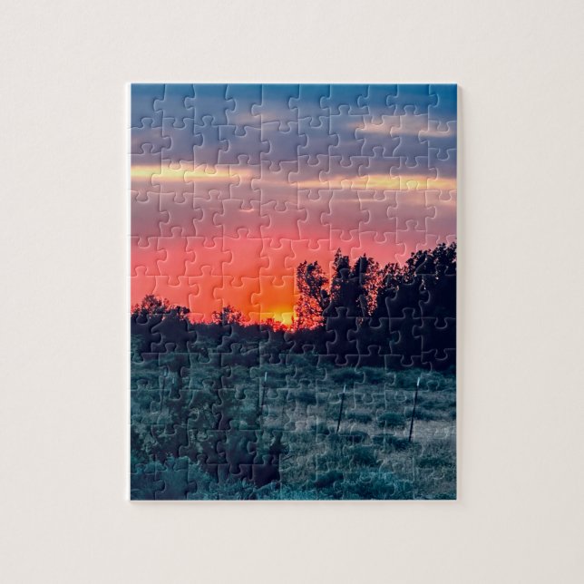 Quebra-cabeça do pôr do sol de Steens (Vertical)