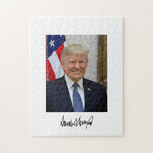Quebra-cabeça do Presidente Donald Trump sorrindo