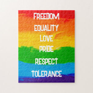 Quebra-cabeça do Rainbow Flag LGBT Jigsee - Orgulh