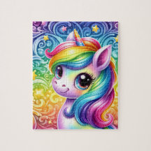 Quebra-cabeça do Rainbow unicorn