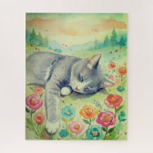 Quebra-cabeça do retrato do gato