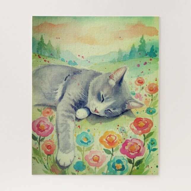 Quebra-cabeça do retrato do gato (Vertical)