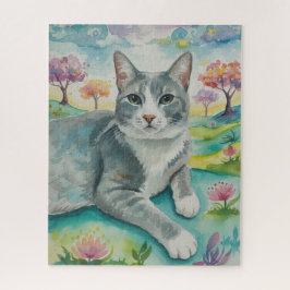 Quebra-cabeça do retrato do gato