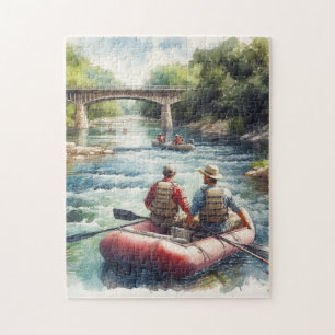 Quebra-cabeça do Rio Aquarela Branca Rafa