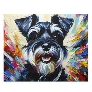 Quebra-cabeça do Schnauzer Miniatura: Zwerg Preto