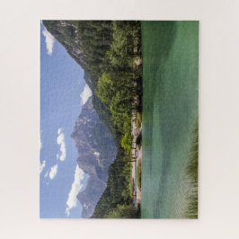 Quebra-cabeça do serrote esloveno - lago Jasna