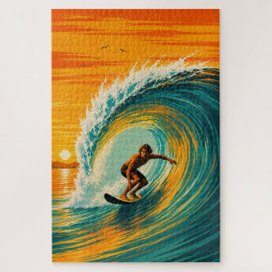 Quebra-cabeça do Surfista do Barril Dourado