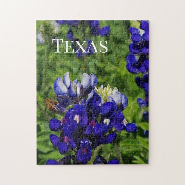 Quebra-cabeça do Texas Bluebonnets (Vertical)