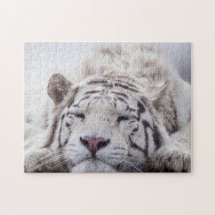 QUEBRA-CABEÇA DO TIGER BRANCO JIGSAW