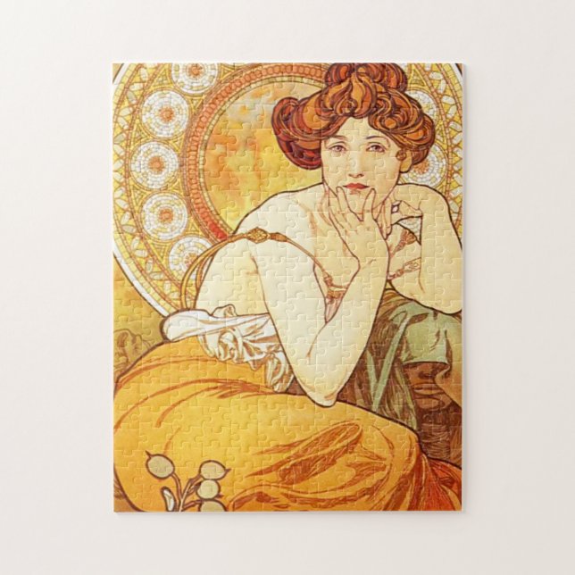 Quebra-cabeça do topázio de Alphonse Mucha (Vertical)