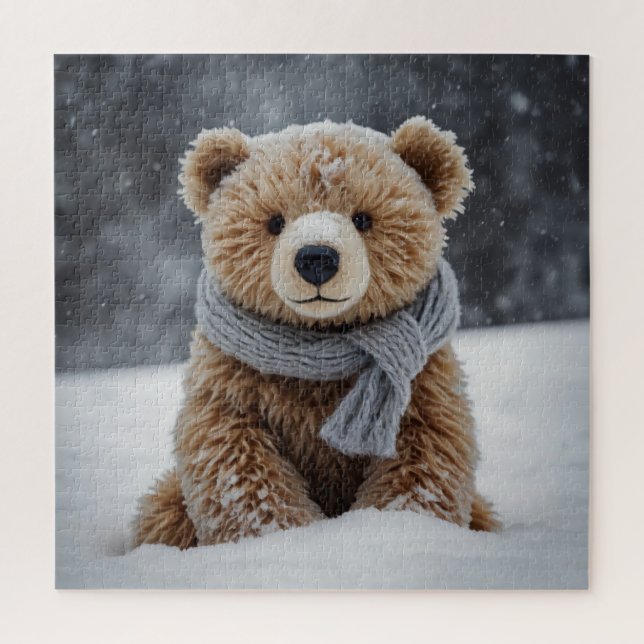 Quebra-cabeça do Urso de Inverno (Vertical)