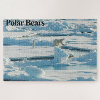 Quebra-cabeça do Urso Polar Mãe e Cubo