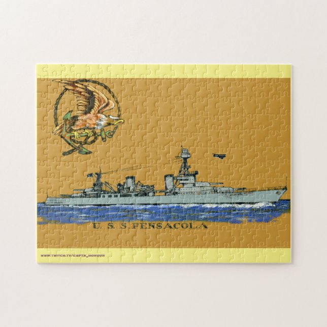 QUEBRA-CABEÇA do USS Pensacola (CL/CA-24) (Horizontal)