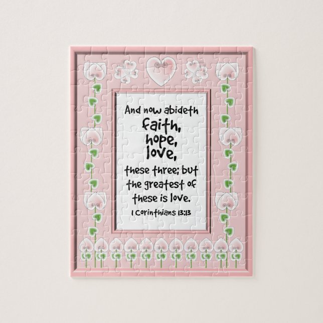 Quebra-cabeça do verso da bíblia - flores de (Vertical)