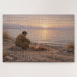 Quebra-cabeça Do You Love Me? | Christian Art | Puzzle<br><div class="desc">A calm,  reflective shoreline scene featuring Peter after redemption,  set along the Sea of Galilee.

Designed as a peaceful and meaningful puzzle experience,  this artwork invites a slower pace—perfect for quiet evenings,  thoughtful moments,  or a unique Christian gift.

Made by Weir Studio.</div>