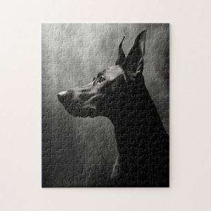 Quebra-cabeça Doberman Pinscher Black and White