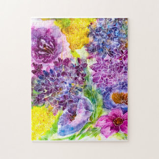Quebra-cabeça Doce Fragilidade Moderna Aquarela Floral
