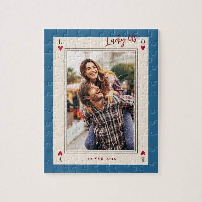 Quebra-cabeça Doce Romântico - Foto do Dia de os namorados Retro (Vertical)